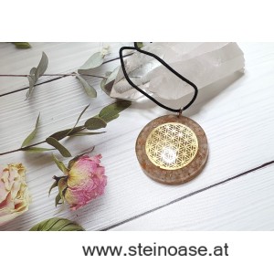 Orgon Anhänger: Sonnenstein & Blume des Lebens